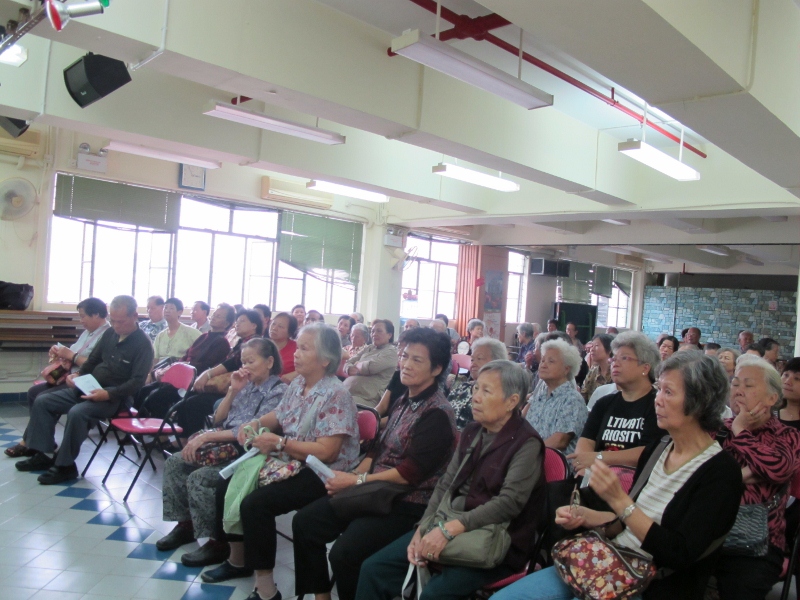 2011年11月18日下環社區中心「秋冬長者保健養生飲食」健康講座